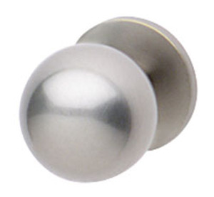 Knob, brass, nickel matt, M4, 33 x 25mm