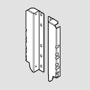 Tandembox Intivo Rear Fixing Brackets Nickel, For D Height Drawers, Screw-On, Pair Tandembox Intivo Rear Fixing Brackets Nickel, For D Height Drawers, Screw-On, Pair