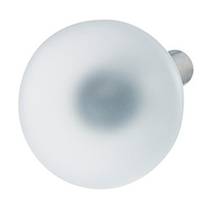 Knob, stainless steel, matt crystal clear, M4, 36mm Knob, stainless steel, matt crystal clear, M4, 36mm