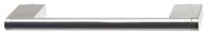 Handle, zinc, nickel matt / stainless steel, M4, center to center 128mm Handle, zinc, nickel matt / stainless steel, M4, center to center 128mm