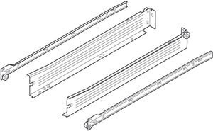 Metabox 320Nc153/4" Extension Runners, 2" Side, For 18" Drawer, White Set