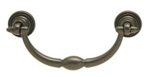 Handle, zinc, dark oil-rubbed bronze, M4, center to center 96mm