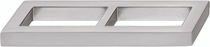 Handle, Nouveau, zinc, brushed nickel, M4, center to center 96mm