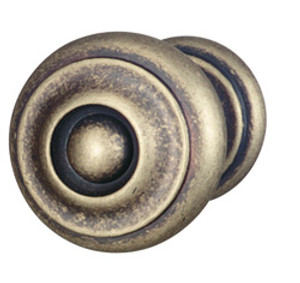 Knob, zinc, antique brass, M4, diameter 35mm