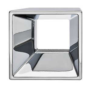 Handle, zinc, polished chrome, M4, center to center 32mm