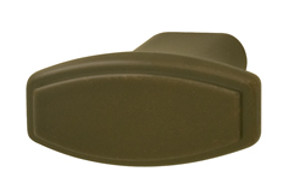 Knob, zinc, oil-rubbed bronze, M4, 45 x 24mm