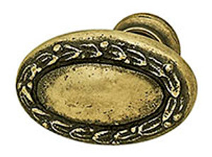 Knob, Chateau, brass, antique bronze, M4, 32 x 28mm