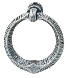 Handle, zinc, antique pewter, M4, 45 x 49mm