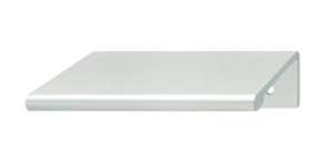 Handle, aluminum, matt silver anodized, center to center 50mm