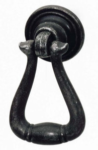 Handle, zinc, black antique, M4, 19 x 52mm
