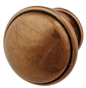 Knob, zinc, copper, M4, 36 x 28mm