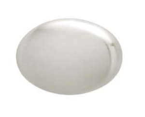 Knob, zinc, brushed nickel, M4, 35 x 24mm