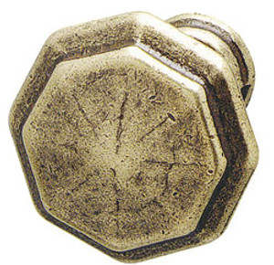 Knob, brass, antique english, M4, 31 x 24mm