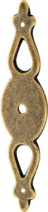 Backplate, brass, antique, 99 x 24mm
