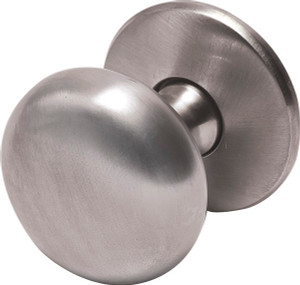 Knob, Mulberry, brushed nickel, M4, 38mm