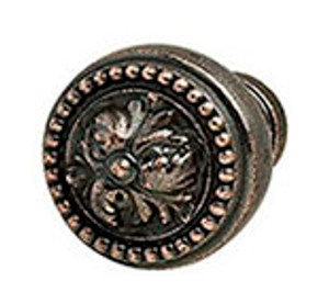 Knob, Artisan, zinc, florentine bronze, M4, 25 x 25mm