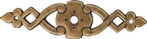 Backplate, zinc, antique bronze, 82 x 22mm