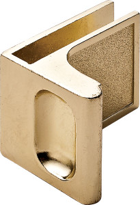 Glass Door Handle, zinc, brass polished