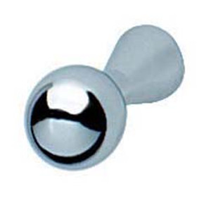 Knob, brass, chrome polished, M4, 9 x 25mm Knob, brass, chrome polished, M4, 9 x 25mm