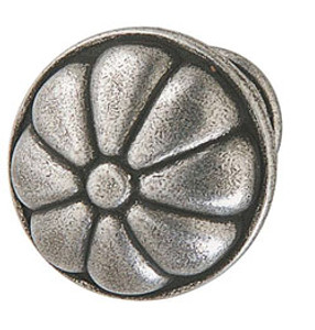 Knob, zinc, antique pewter, M4, 36 x 25mm