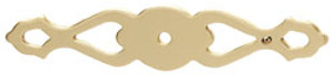 Backplate, brass, polished and lacquered, 110mm Backplate, brass, polished and lacquered, 110mm