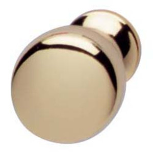 Knob, zinc, gold colored polished, M4, 25 x 22mm