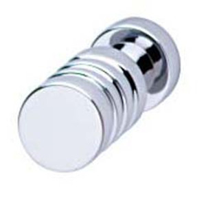 Knob, brass, chrome polished, M4, diameter 12 x 22mm