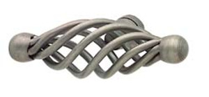 Wire Knob, steel, pewter, 8-32, 69mm