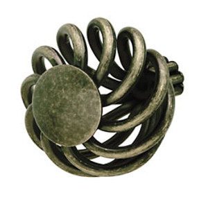 Wire Knob, steel, burnished brass, 8-32, 38mm
