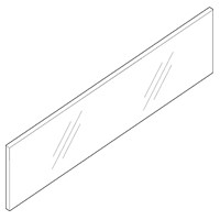 Tandembox Glass Design Element, Tempered & Frosted For 16" D Height Interior Roll Out Drawer, Pair
