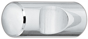 Knob, brass, chrome polished, M4, diameter 11 x 25mm