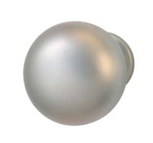 Knob, metal, matt chrome, 8-32, 31 x 29mm