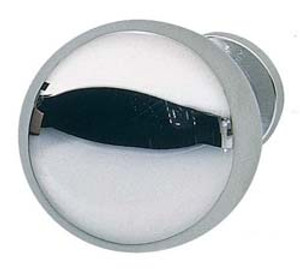 Knob, hollow, brass, chrome polished, 8-32, 32 x 31mm