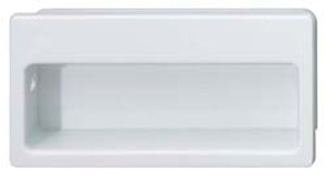 Flush Handle, plastic, white, 80 x 40mm