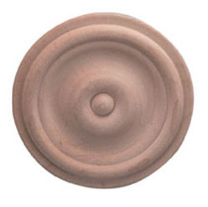 Turned Rosette, maple, 2-1/2" x 2-1/2" x 1/4"