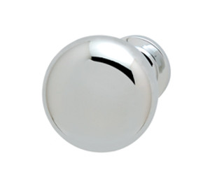Knob, zinc, polished chrome finish, 8-32, 31x 30mm