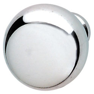 Knob, hollow, steel, chrome polished, 8-32, 32 x 31mm