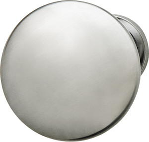 Mushroom Knob, zinc, satin chrome, 8-32, 30 x 28mm