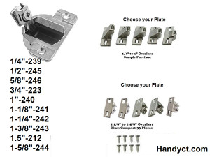 Blum Compact 33 Mounting Plate, Choose your Overlay 130.11xxx Blum Compact 33 Mounting Plate, Choose your Overlay 130.11xxx