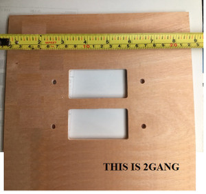 1/4" Unfinished Plywood Electrical Plate 7 Gang Decora Squire Trimmable 1/4" Unfinished Plywood Electrical Plate 7 Gang Decora Squire Trimmable