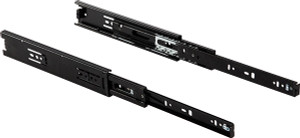 Ball Bearing Slide, Accuride CB3832, full extension, steel, zinc-plated black, 100 lbs, 10"