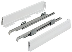 Moovit Drawer Profile and Slide, steel, zinc plated, metallic gray, frame height=92mm, length=300mm Moovit Drawer Profile and Slide, steel, zinc plated, metallic gray, frame height=92mm, length=300mm