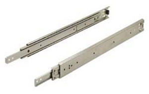 Ball Bearing Slide, Accuride C3348, overtravel, detent out, full extension, steel, zinc-plated, 150 lbs, 18" Ball Bearing Slide, Accuride C3348, overtravel, detent out, full extension, steel, zinc-plated, 150 lbs, 18"