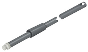 Moovit Railing Set, steel, plastic, champagne, 11mm x 550mm