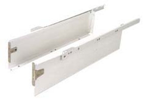 Metal Box System, 4 1/2" Height, 3/4 extension, steel, epoxy-coated white, 100 lbs, 11" Metal Box System, 4 1/2" Height, 3/4 extension, steel, epoxy-coated white, 100 lbs, 11"