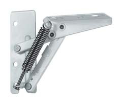 Swingtop, with spring, right hand, steel, white, 75/90