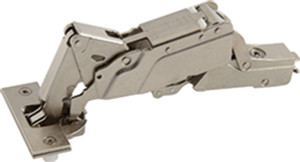 Grass Tiomos Hinge, 160 degree opening, full overlay, soft-close, dowel, steel, nickel-plated, 22mm Grass Tiomos Hinge, 160 degree opening, full overlay, soft-close, dowel, steel, nickel-plated, 22mm