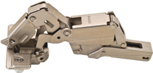 Salice C2RSG99 Push Hinge, steel, nickel-plated, 165degree, half overlay, with dowel, Mod 8 Salice C2RSG99 Push Hinge, steel, nickel-plated, 165degree, half overlay, with dowel, Mod 8