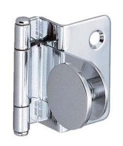 Glass Door Hinge, overlay, 4-6mm glass thickness, steel, chrome plated