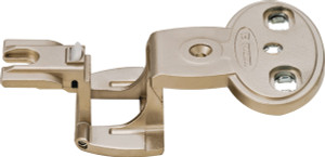 Aximat 200 TM Institutional Hinge, full overlay arm, screw mounted, zinc, nickel plated Aximat 200 TM Institutional Hinge, full overlay arm, screw mounted, zinc, nickel plated